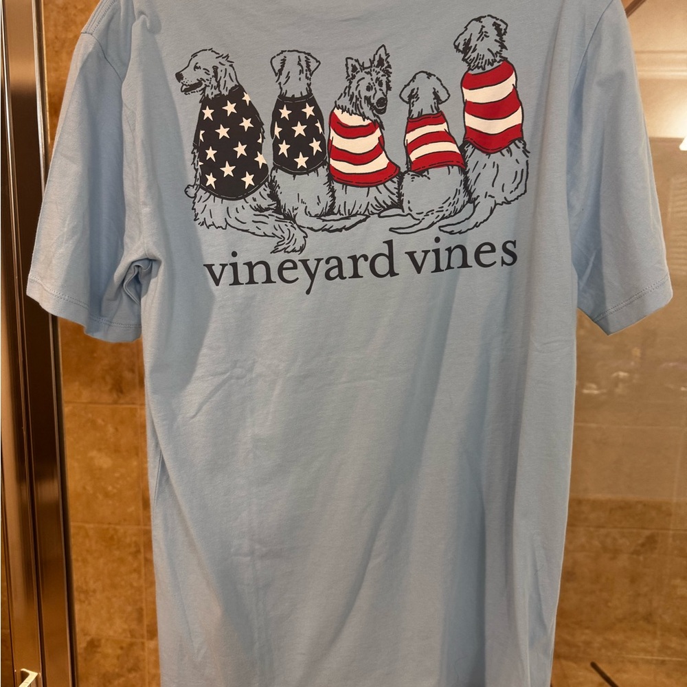 Vineyard Vines Light Blue Dog Graphic T-Shirt
